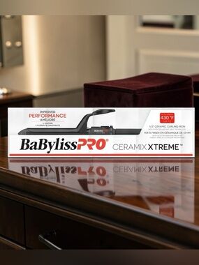 BaBylissPRO Ceramix Xtreme 1/2” Curling Iron 430°F Professional Ceramic Barrel